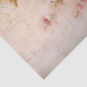 blush Engelse rozen barok gouden ornamenten Tissuepapier (Detail)