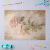  blush Engelse rozen barok gouden ornamenten Tissuepapier (Craft)