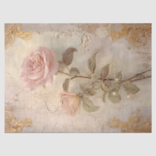  blush Engelse rozen barok gouden ornamenten Tissuepapier