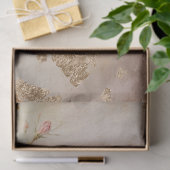 blush Engelse rozen barok gouden ornamenten Tissuepapier (Geschenk)