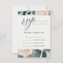 BLUSH EUCALYPTUS ROOS KRAFT GRAY WEDDING RSVP