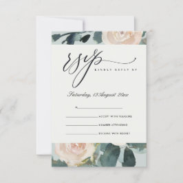 BLUSH EUCALYPTUS ROOS KRAFT GRAY WEDDING RSVP