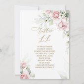 Blush & Eucalyptus Tabel Nummer 11 Zitkuur Kaart (Achterkant)