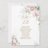 Blush & Eucalyptus Tabel Nummer 12 Zitkuur Kaart (Achterkant)