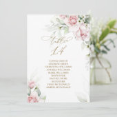 Blush & Eucalyptus Tabel Nummer 14 Zitkuur Kaart (Staand voorkant)