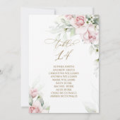 Blush & Eucalyptus Tabel Nummer 14 Zitkuur Kaart (Achterkant)