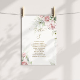 Blush & Eucalyptus Tabel Nummer 8 Zitkuur Kaart