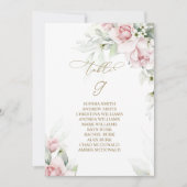 Blush & Eucalyptus Tabel Nummer 9 Zitkuur Kaart (Voorkant)