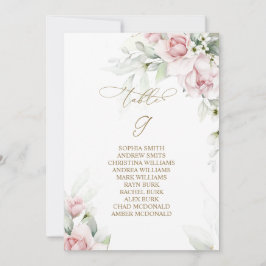 Blush & Eucalyptus Tabel Nummer 9 Zitkuur Kaart