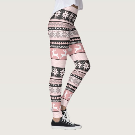 Blush Fair Isle Pattern Leggings (Rechts)