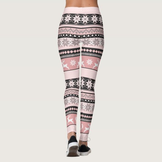 Blush Fair Isle Pattern Leggings (Achterkant)