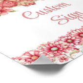 Blush Fairy Girl Whimsical Floral Birthday Custom  Poster (Hoek)