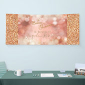 Blush Fairy Licht Roos Gold Glitter Baby shower Spandoek (Beurs)