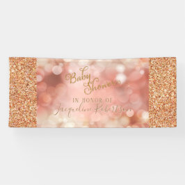 Blush Fairy Licht Roos Gold Glitter Baby shower Spandoek