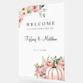 Blush Fall Wedding Welkom Acryl Bord (Hoek)