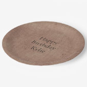 Blush Faux Linen (linnen look) Papieren Bordje (Gekanteld)