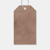 Blush Faux Linnen (linnen look) Zilver Glitter Tre Cadeaulabel (Achterkant)