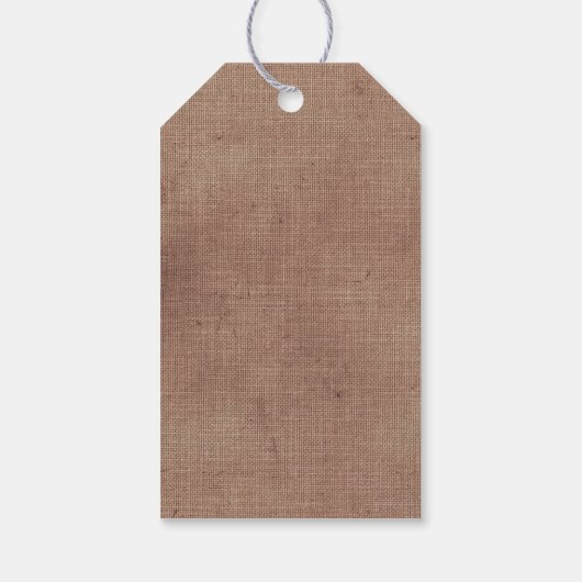 Blush Faux Linnen (linnen look) Zilver Glitter Tre Cadeaulabel (Achterkant)