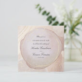 Blush Fawn & Roos Opal Elegant Gold Wedding Kaart (Staand voorkant)