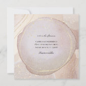 Blush Fawn & Roos Opal Elegant Gold Wedding Kaart (Achterkant)