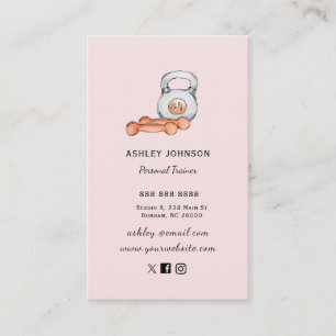 Blush Fitnessprogramma Personal Trainer Visitekaar Visitekaartje