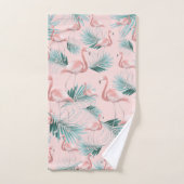 Blush Flamingo Palm Vibes #1 Bad Handdoek (Handdoek)