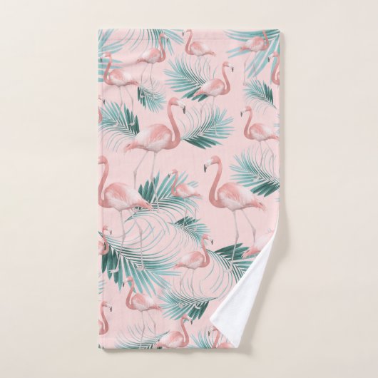 Blush Flamingo Palm Vibes #1 Bad Handdoek (Handdoek)