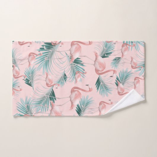 Blush Flamingo Palm Vibes #1 Bad Handdoek (Handdoek)