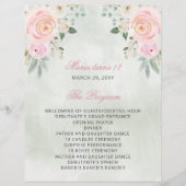 Blush Floral 18 Candles and Rozen Ceremony Program (Voorkant)