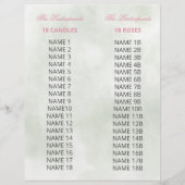 Blush Floral 18 Candles and Rozen Ceremony Program (Achterkant)