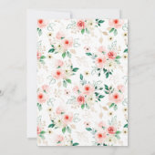 Blush Floral 4 Foto Bruiloft Save the Date Kaart (Achterkant)