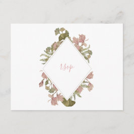 Blush Floral A6 RSVP-kaart RSVP Kaartje