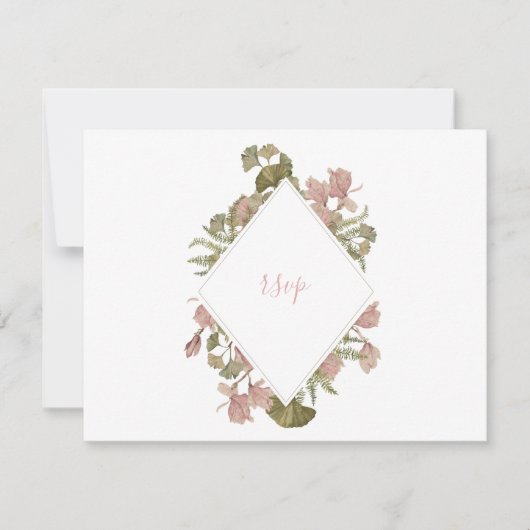 Blush Floral A6 RSVP-kaart RSVP Kaartje (Voorkant)
