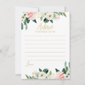 Blush Floral Advice voor een Bride-To-Be-kaart Kaart (Voorkant)