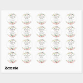 Blush Floral Afstuderen Dank u Sticker (Vel)