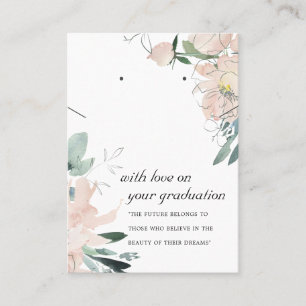 BLUSH FLORAL AFSTUDEREN KETTING OORBEL KAART PLAATSKAARTJE