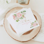 Blush floral baby in bloom baby shower servetten