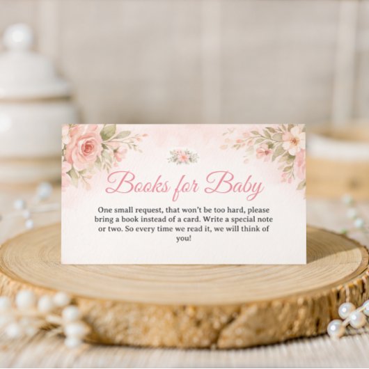 Blush Floral Baby in Bloom Books for Baby Informatiekaartje
