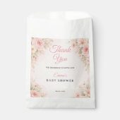 Blush Floral Baby in Bloom Thank You Bedankzakje (Voorkant)
