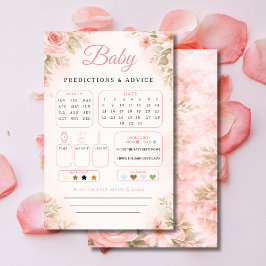Blush Floral Baby Predictions Shower Game