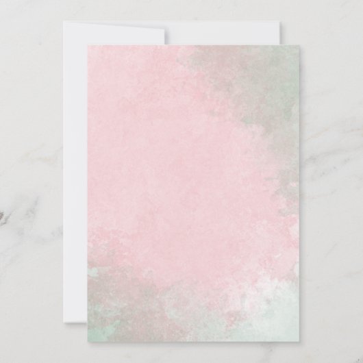 Blush Floral baby shower bedankt je (Achterkant)