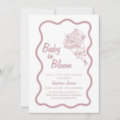 Blush Floral Baby shower - Chic Baby in Bloom Kaart (Voorkant)