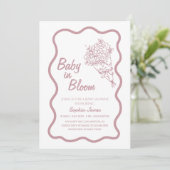 Blush Floral Baby shower - Chic Baby in Bloom Kaart (Staand voorkant)