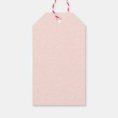 Blush floral baby shower dank je. Roze bloemen Cadeaulabel (Achterkant)