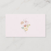 Blush Floral Baby shower Display Douche Informatiekaartje (Achterkant)