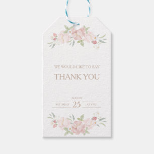 Blush Floral Baby shower Gift Labels Cadeaulabel