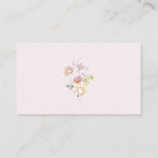 Blush Floral Baby shower Luier Raffle Informatiekaartje (Achterkant)