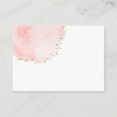 Blush Floral Baby shower Luier Raffle Ticket Informatiekaartje (Achterkant)