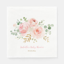 Blush Floral Baby shower Specialized Napkins Servet