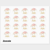 Blush Floral Baby shower Ze is klaar om te Poppen  Ronde Sticker (Vel)